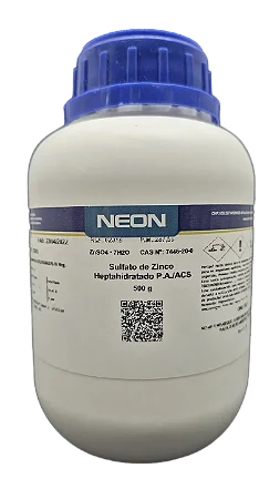 SULFATO DE ZINCO HEPTAHIDRATADO PA 500G CAS 7446-20-0