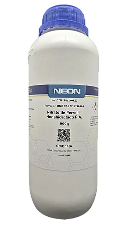 NITRATO DE FERRO III NONAHIDRATADO PA 1KG CAS 7782-61-8