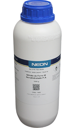 NITRATO DE FERRO III NONAHIDRATADO PA 1KG CAS 7782-61-8