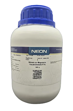 NITRATO DE MAGNESIO HEXAHIDRATADO PA 500G CAS 13446-18-9