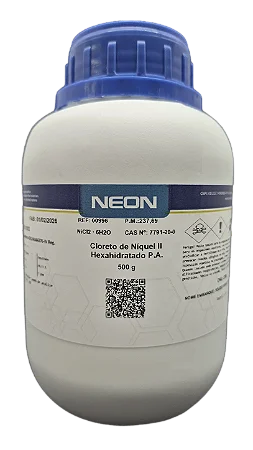CLORETO DE NIQUEL II HEXAHIDRATADO PA 500G CAS 7791-20-0
