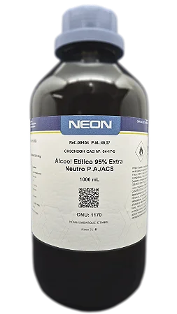 ALCOOL ETILICO 95% PA ACS 1L CAS 64-17-5