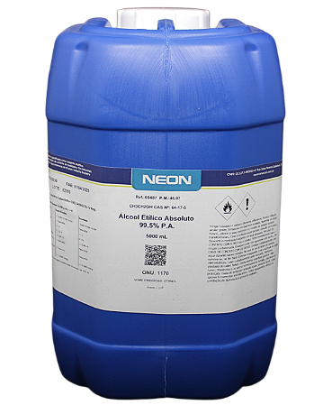 ALCOOL ETILICO ABSOLUTO 99,5% PA 5L CAS 64-17-5