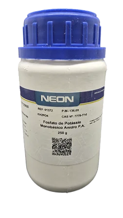 FOSFATO DE POTASSIO MONOBASICO ANIDRO PA 250G CAS 7778-77-0