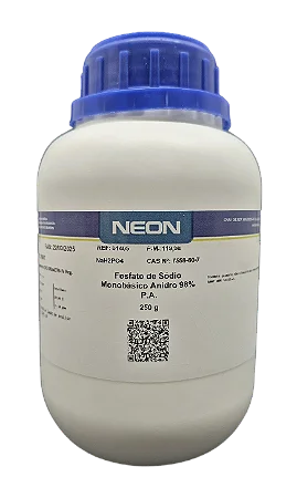 FOSFATO DE SODIO MONOBASICO ANIDRO 98% PA 250G CAS 7558-80-7