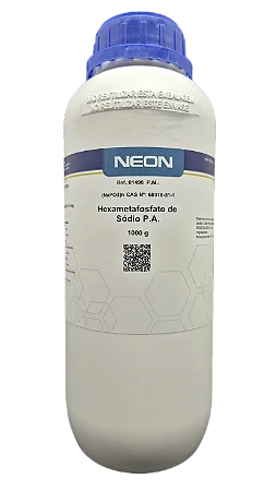HEXAMETAFOSFATO DE SODIO PURO 1KG CAS 68915-31-1