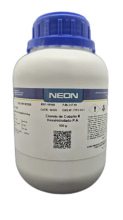 CLORETO DE COBALTO II HEXAHIDRATADO PA 500G CAS 7791-13-1