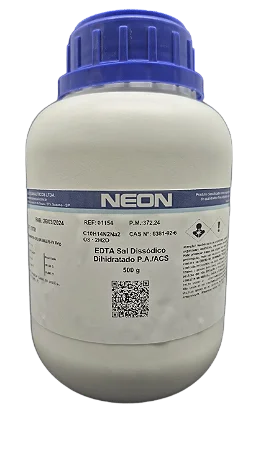 EDTA SAL DISSODICO DIHIDRATADO PA ACS 500G CAS 6381-92-6