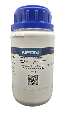 FERROCIANETO DE POTASSIO TRIHIDRATADO PA ACS 250G CAS 14459-95-1