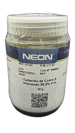 TARTARATO DE COBRE II HIDRATADO 99,9% PA 50G CAS 946843-80- 7