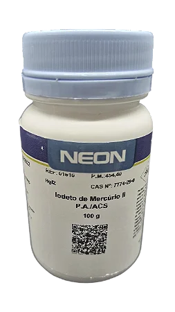 IODETO DE MERCURIO II PA ACS 100G CAS 7774-29-0