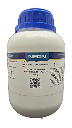 OXALATO DE AMONIO MONOHIDRATADO PA ACS 500G CAS 6009-70-7
