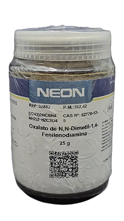 OXALATO DE N,N-DIMETIL-1,4-FENILENODIAMINA 25G CAS 62778-12-5