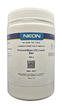 POLIOXIETILENO (23) LAURIL ETER 500G CAS 9002-92-0