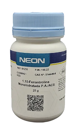 1,10-FENANTROLINA MONOHIDRATADA PA ACS 25G CAS 5144-89-8
