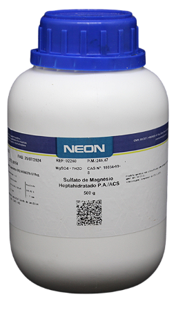 SULFATO DE MAGNESIO HEPTAHIDRATADO PA ACS 500G CAS 10034-99-8