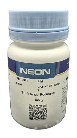 SULFETO DE POTASSIO 100G CAS 37199-66-9