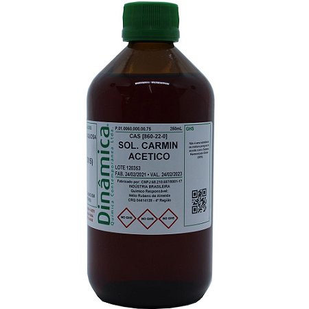 SOLUCAO CARMIM ACETICO 250ML *PF/SSP