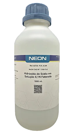 SOLUCAO HIDROXIDO DE SODIO 0,1N FATORADA 1L CAS 1310-73-2 *SSP*