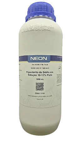 SOLUCAO HIPOCLORITO DE SODIO 10-12% 1L CAS 7681-52-9 *SSP*