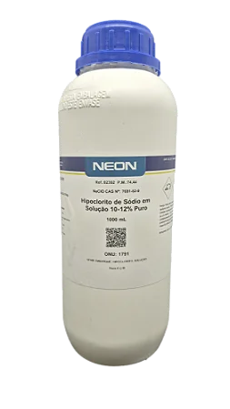 SOLUCAO HIPOCLORITO DE SODIO 10-12% 1L CAS 7681-52-9 *SSP* *VENDAS APENAS PARA O ESTADO DE SÃO PAULO*