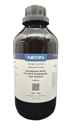 CLOROFORMIO 99,8% PA ACS ESTABILIZADO COM AMILENO 1L CAS 67-66-3 *PF/SSP*