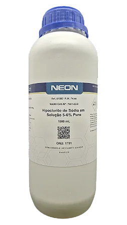 SOLUCAO HIPOCLORITO DE SODIO 5-6% PURO 1L CAS 7681-52-9 *SSP*