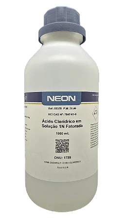 SOLUCAO ACIDO CLORIDRICO 1N FATORADA 1L CAS 7647-01-0 *SSP*