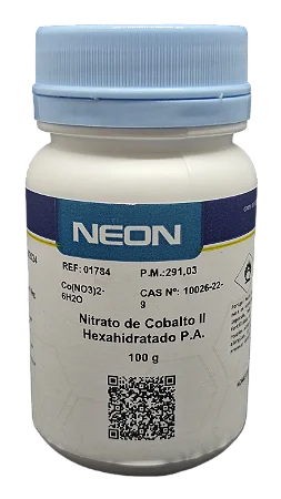 NITRATO DE COBALTO II HEXAHIDRATADO 100G PA CAS 10026-22-9