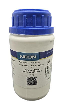 CLORETO DE BARIO DIHIDRATADO PA 250G CAS 10326-27-9
