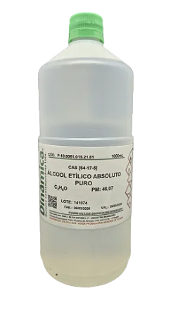 ALCOOL ETILICO ABSOLUTO 99,5% PURO 1L