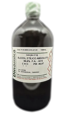 ALCOOL ETILICO ABSOLUTO PA ACS 99,8% 1L
