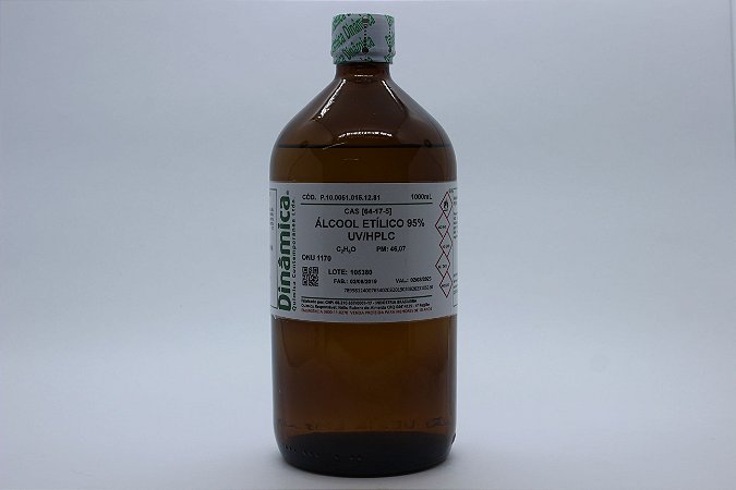 ALCOOL ETILICO 95% 1L UV/HPLC ESPECTROSCOPICO