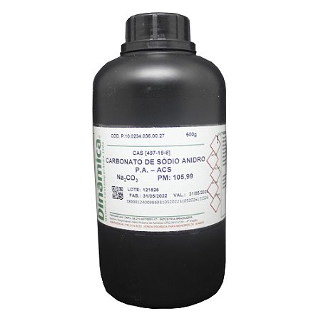 CARBONATO DE SODIO PA ACS 500G ANIDRO CAS 497-19-8 *SSP*