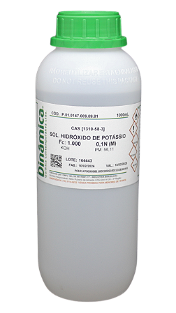 SOLUCAO HIDROXIDO DE POTASSIO 0,1N / 0,1M ALCOOLICA 1L