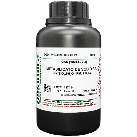 METASSILICATO DE SODIO PURO 5H2O 500G