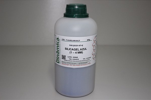 SILICAGEL AZUL 1 A 4MM COM INDICADOR DE UMIDADE PA 500G