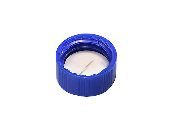 TAMPA PARA VIAL 1,5ML ROSCA 9MM COM SEPTO SILICONE/TEFLON (PRE-CORTADO) CAIXA COM 100UN