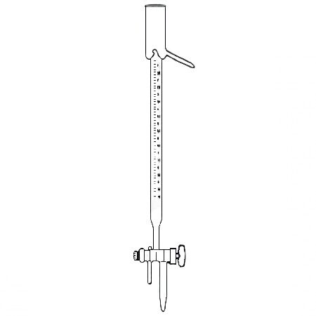 BURETA SEMI-AUTOMATICA COM TORNEIRA DE TEFLON 3 VIAS PONTO ZERO 5ML