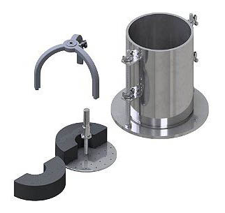 MOLDE CILINDRO CBR COMPLETO (CORPO, COLAR, BASE PERFURADA, PRATO, PESO ANELAR E TRIPE)