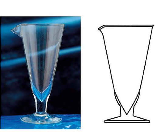 COPO DE VIDRO PARA PRECIPITACAO OU SEDIMENTACAO 125ML SEM GRADUACAO