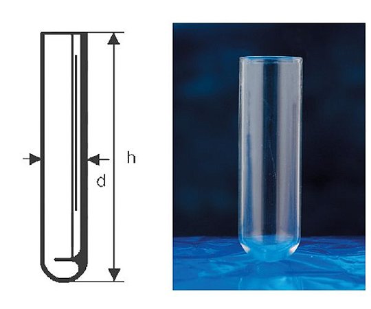 TUBO DE VIDRO PARA CRIOSCOPIA ELETRONICA 15X50MM 6ML