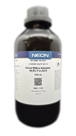 ALCOOL ETILICO ABSOLUTO 99,5% PA/ACS 1L CAS 64-17-5