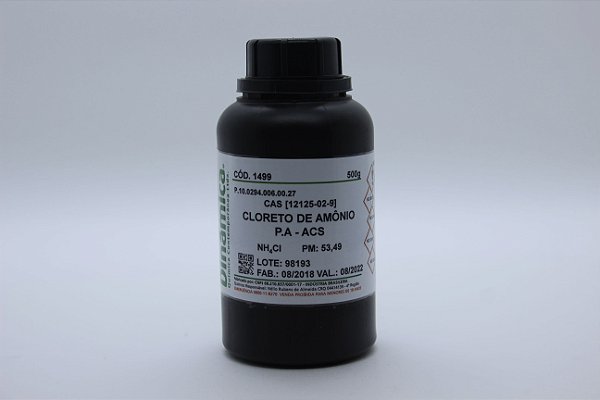 CLORETO DE AMONIO PA 500G *PF/SSP*