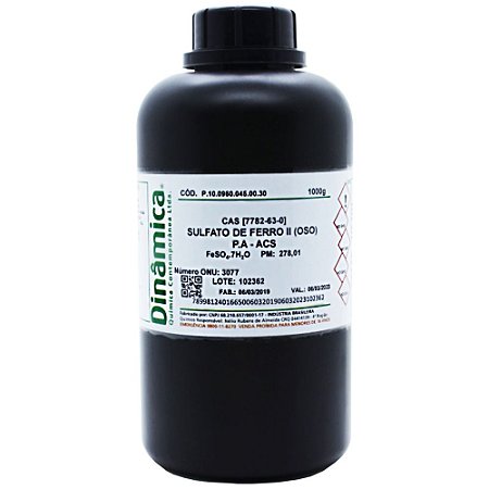 SULFATO DE FERRO II OSO 7H2O PA 1KG