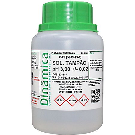 SOLUCAO TAMPAO PH 3,00 250ML