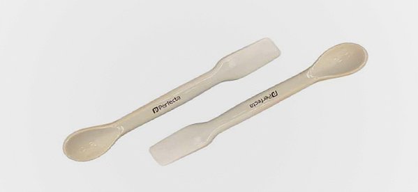 COLHER DE PORCELANA COM ESPATULA 145MM PERFECTA CX/10UN