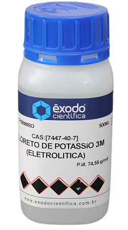 CLORETO DE POTASSIO SOLUCAO 3M ELETROLITICA. 500ML