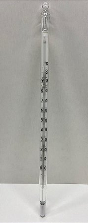 TERMOMETRO QUIMICO HG ESCALA INTERNA 0+100ºC CAPILAR REDONDO TRANSPARENTE