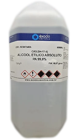 ALCOOL ETILICO ABSOLUTO PA 99,8% 5L